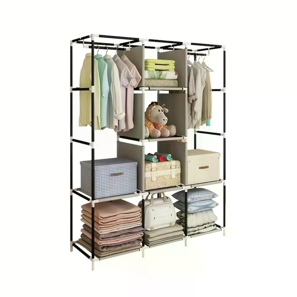 64-inch draagbare overdekte ka - Wardrobe Closet Portable Fabric Cover recensie en prijs