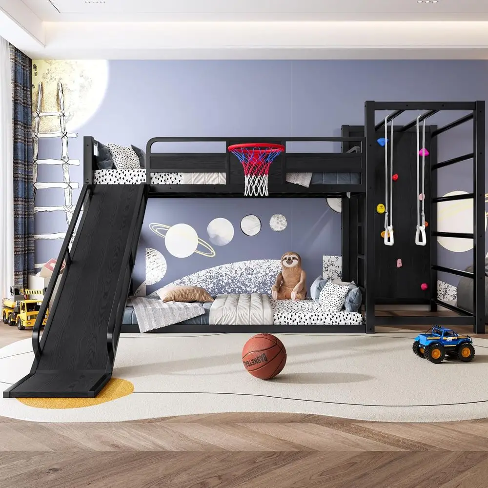 Twee persoons metalen stapelbe - Bunk Bed With Stairs And Slide recensie en prijs