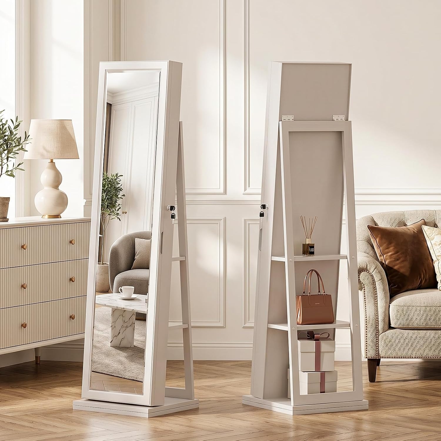4-in-1 Sieradenkast Sieradenka - Full Length Mirror Jewelry Armoire recensie en prijs
