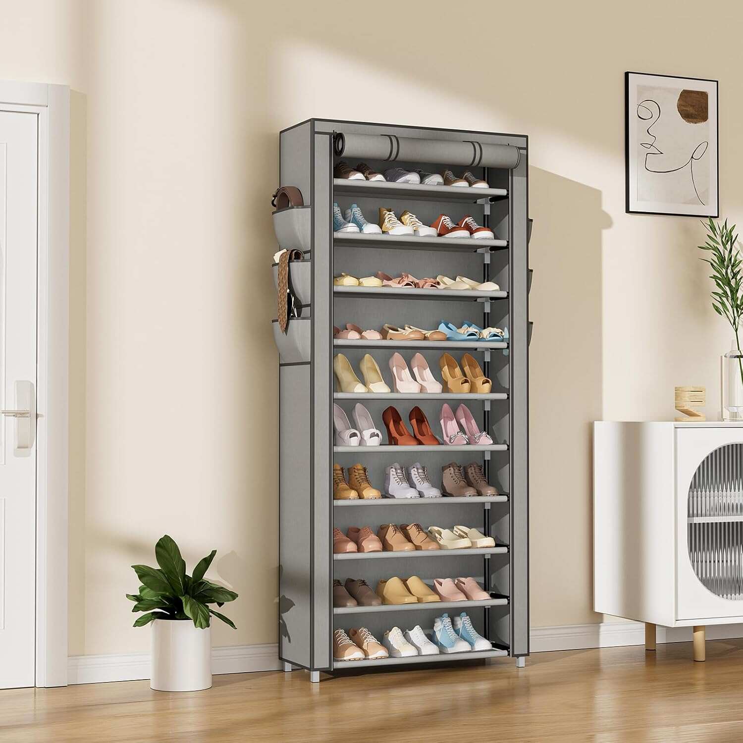 Verticale smalle schoenenrek o - Shoe Rack Cabinet Narrow Entryway recensie en prijs